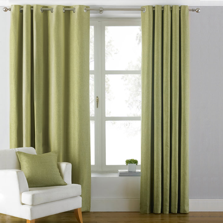 Atlantic 229x229 Ring Top Curtains Green