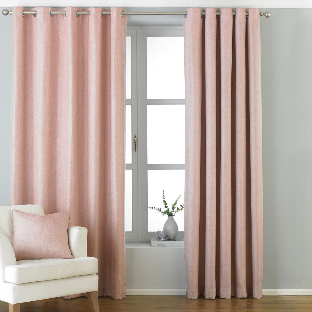Atlantic 168x183 Ring Top Curtains Blush