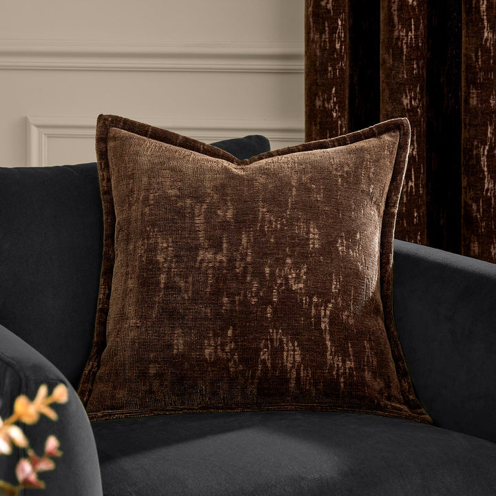 Aurelio Chenille 45x45 Cushion Case Chocolate
