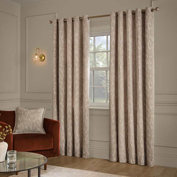Aurelio Chenille 229x229 Eyelet Curtains Mink - image 4
