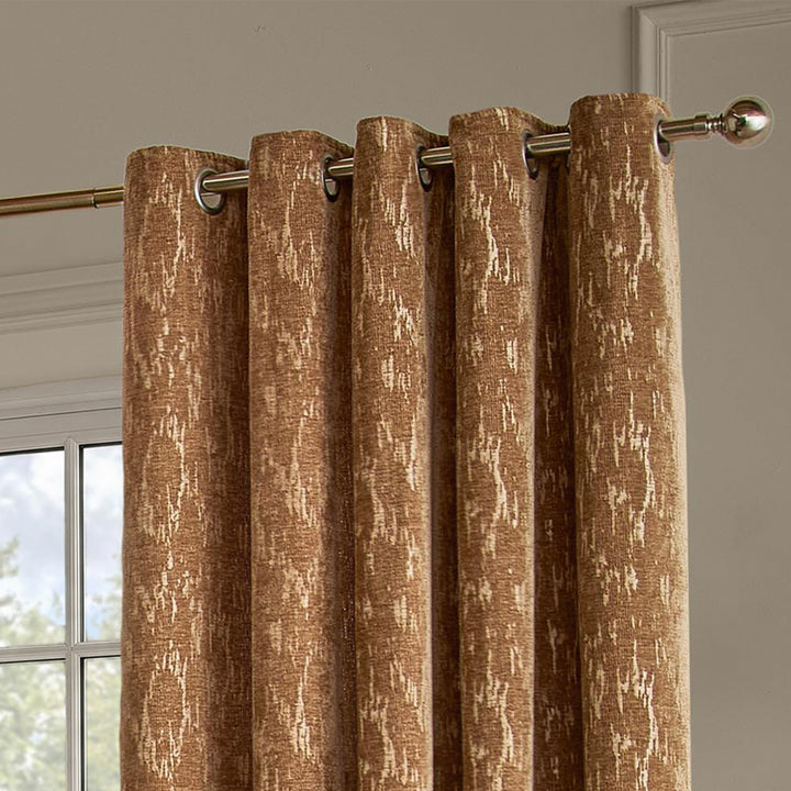 Aurelio 168x183 Eyelet Curtains Caramel - image 3