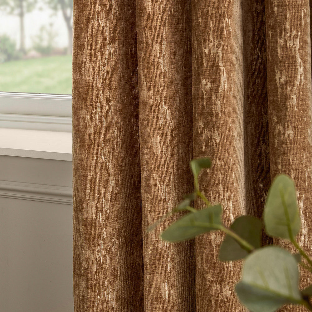 Aurelio 117x137 Eyelet Curtains Caramel - image 2