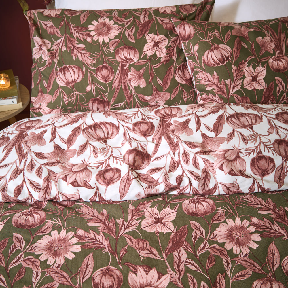 Autumn Garden Duvet Set Super King Duvet Set Rose - image 2