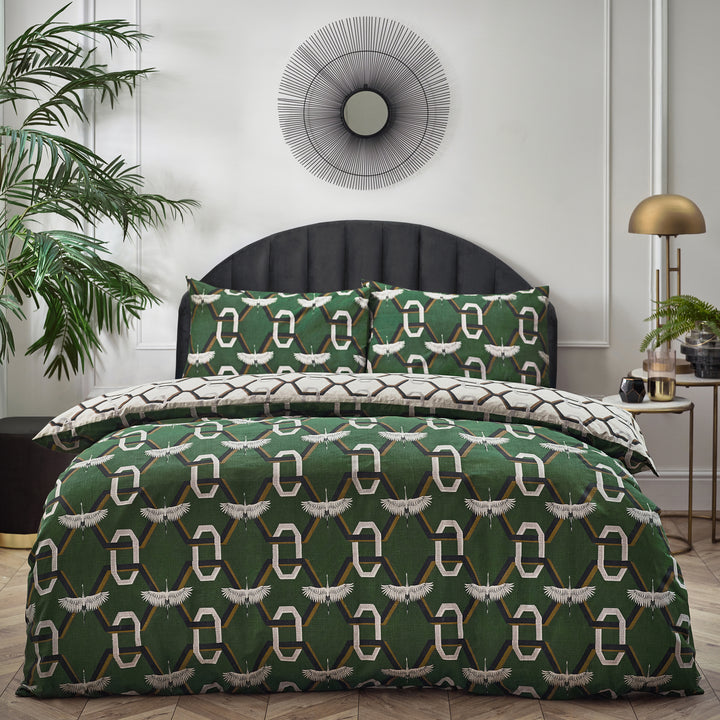 Avalon Super King Duvet Set Green - image 4