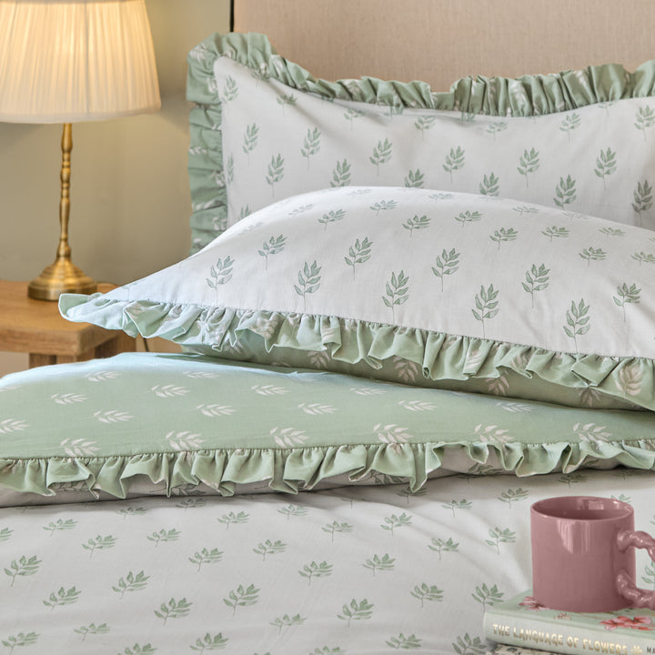 Ava King Duvet Set White Sage - image 3