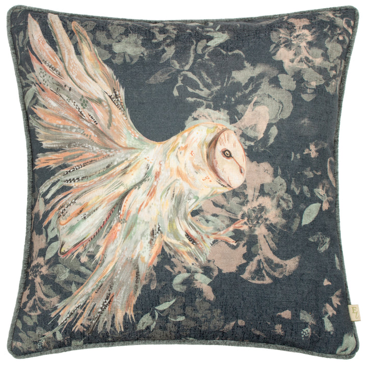 AVEBURY OWL 43X43 CUSHION CASE NAVY