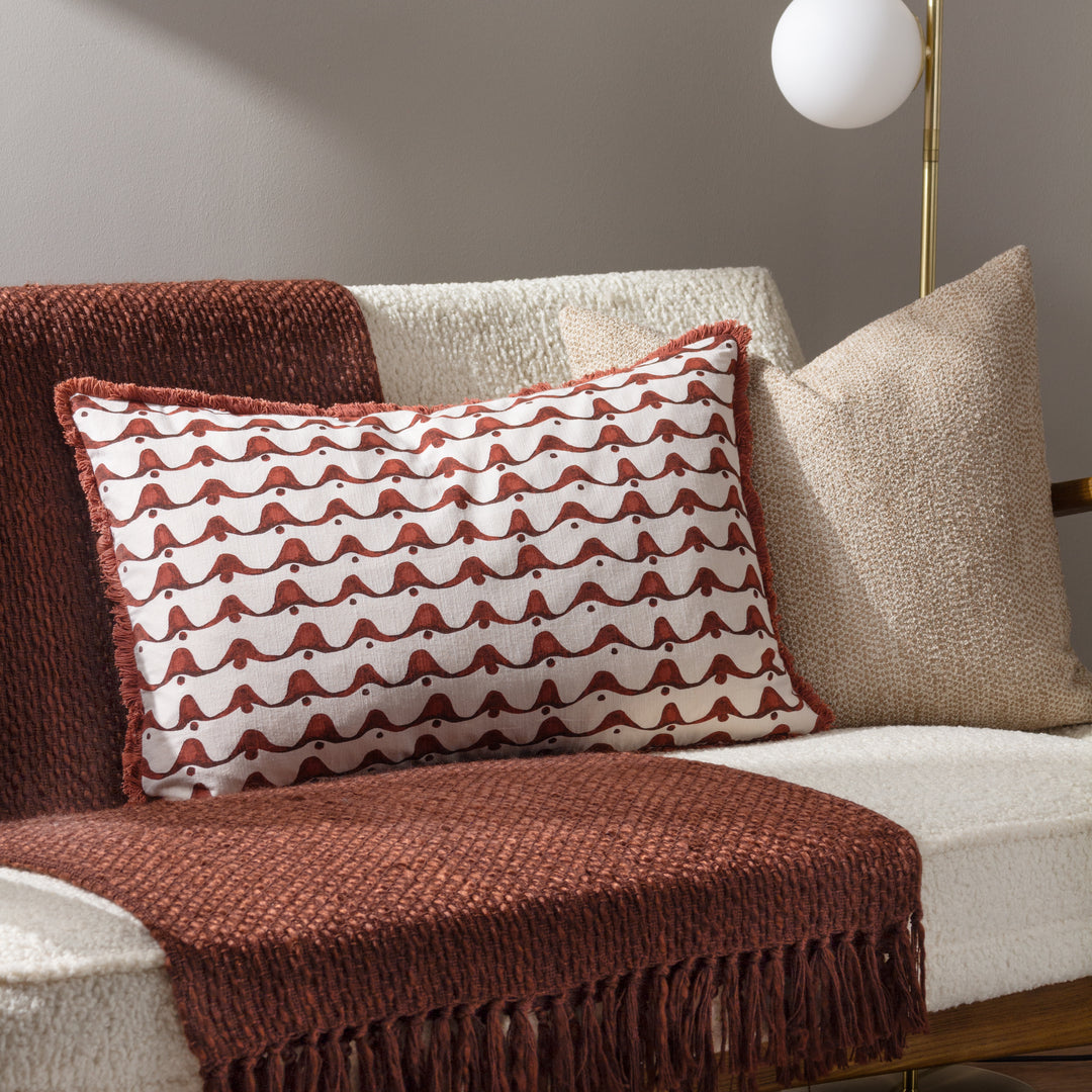 AVERY 40X60 CUSHION CASE CHESTNUT RED