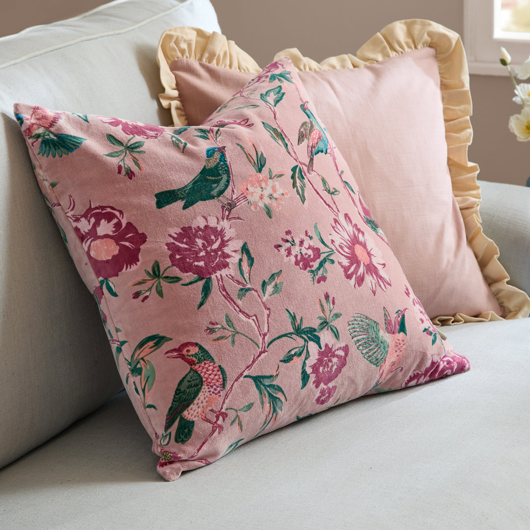 Aviary 50x50 Cushion Case Blushed Rose