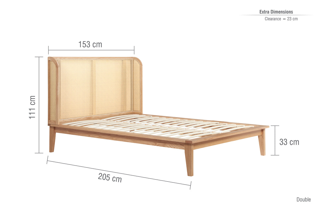 Astrid Double Rattan Bed