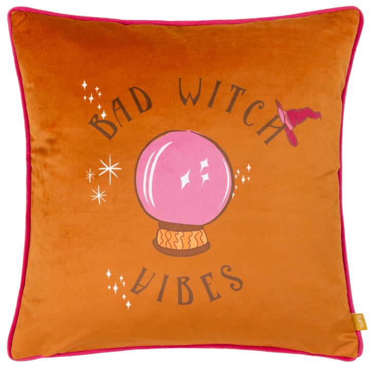 BAD WITCH VIBES 43X43 CUSHION CASE PUMPKIN