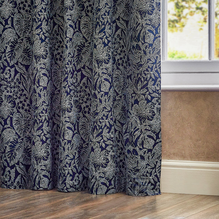 BALI 228X137 EYELET CURTAINS MIDNIGHT