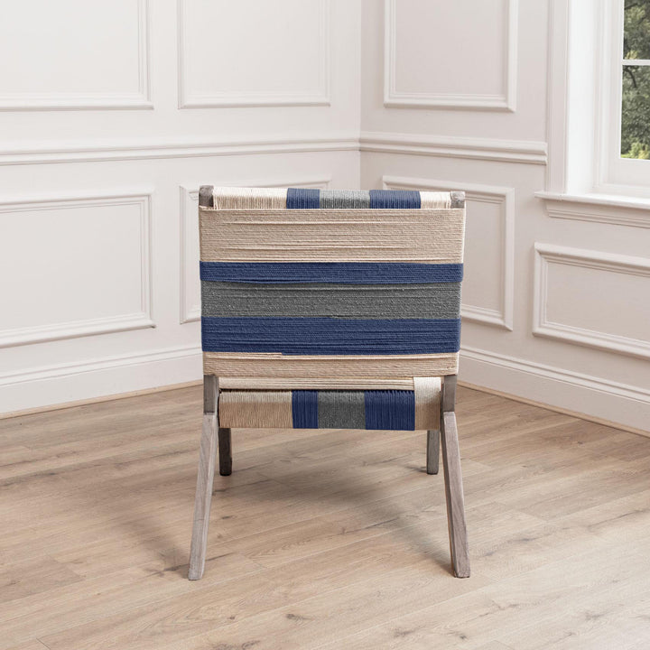 BALLARI WOVEN CHAIR BLUE KILM