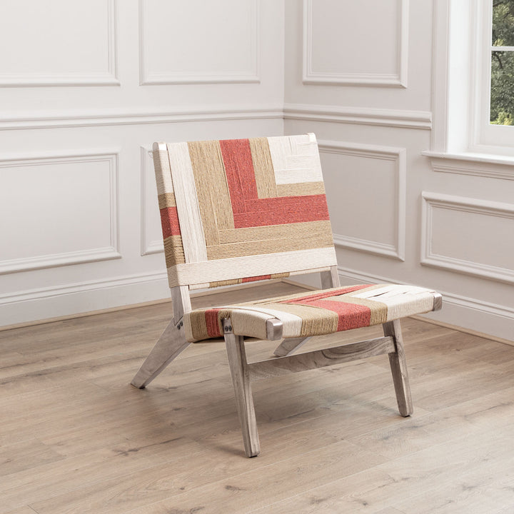 BALLARI WOVEN CHAIR ROSE KILM