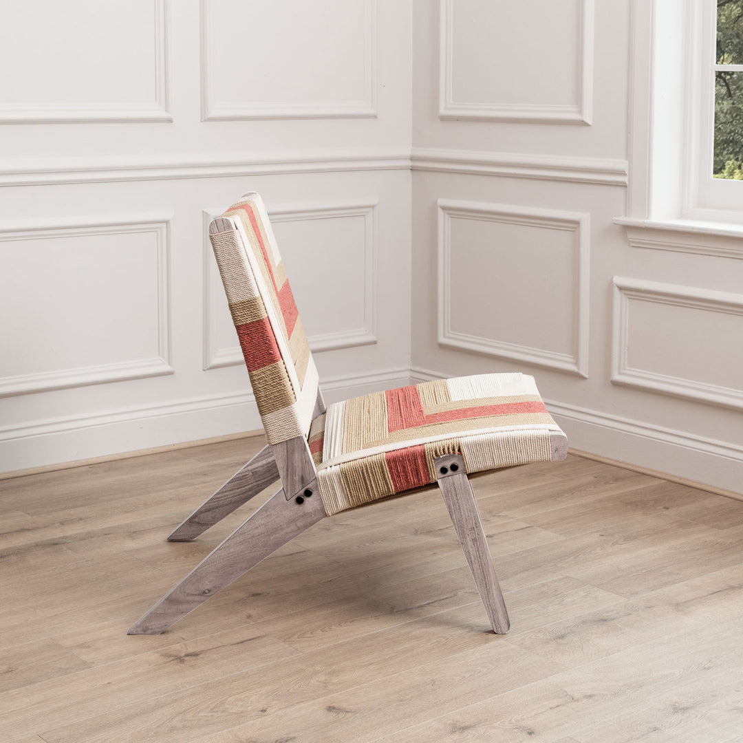 BALLARI WOVEN CHAIR ROSE KILM