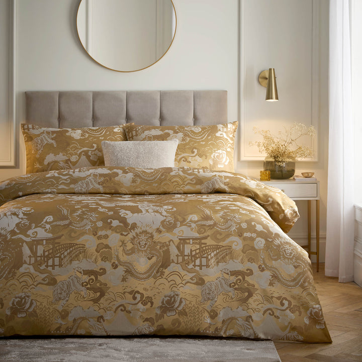 Baransu King Duvet Set Gold