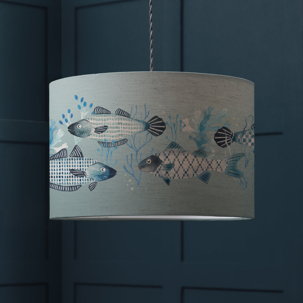 BARBEAU EVA 52X29CM LAMPSHADE SEAFOAM