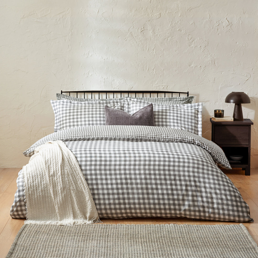 Barton Super King Size Duvet Set Grey