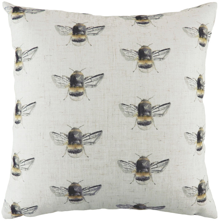 BEE HAPPY REPEAT 43X43 C/CASE WHITE