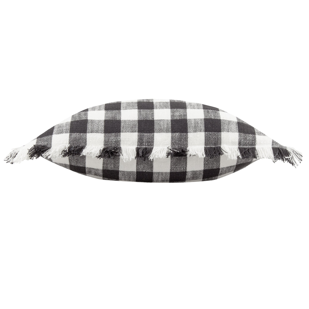 BARTON CHECK 45X45 CUSHION CASE BLACK