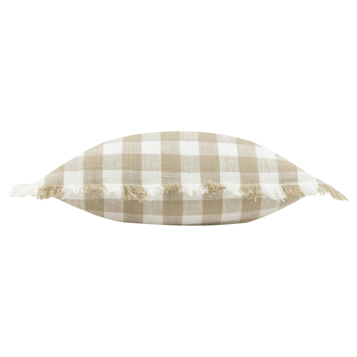 BARTON CHECK 45X45 CUSHION CASE NATURAL