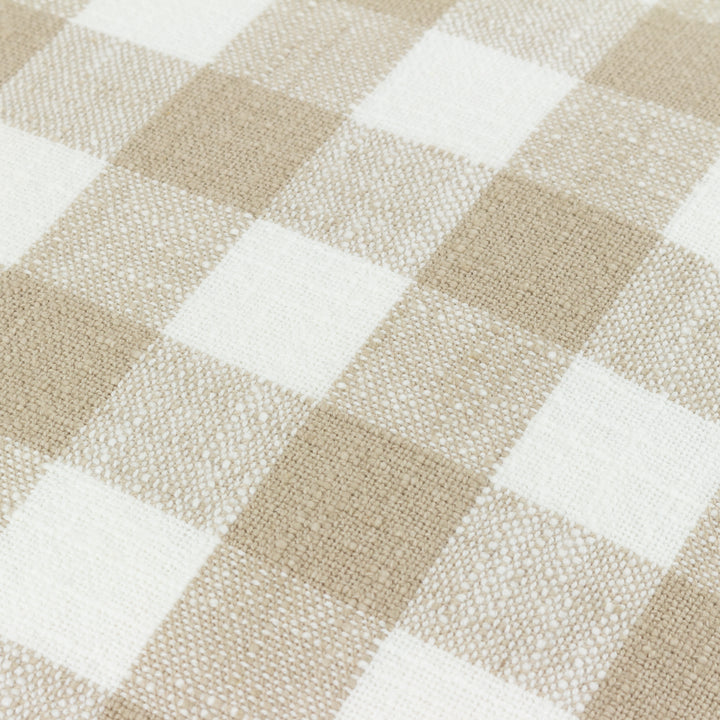 BARTON CHECK 45X45 CUSHION CASE NATURAL
