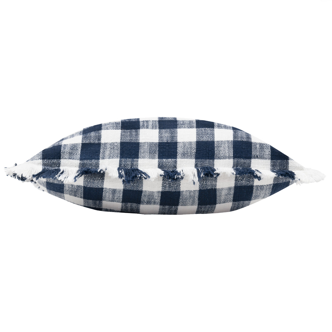 BARTON CHECK 45X45 CUSHION CASE NAVY