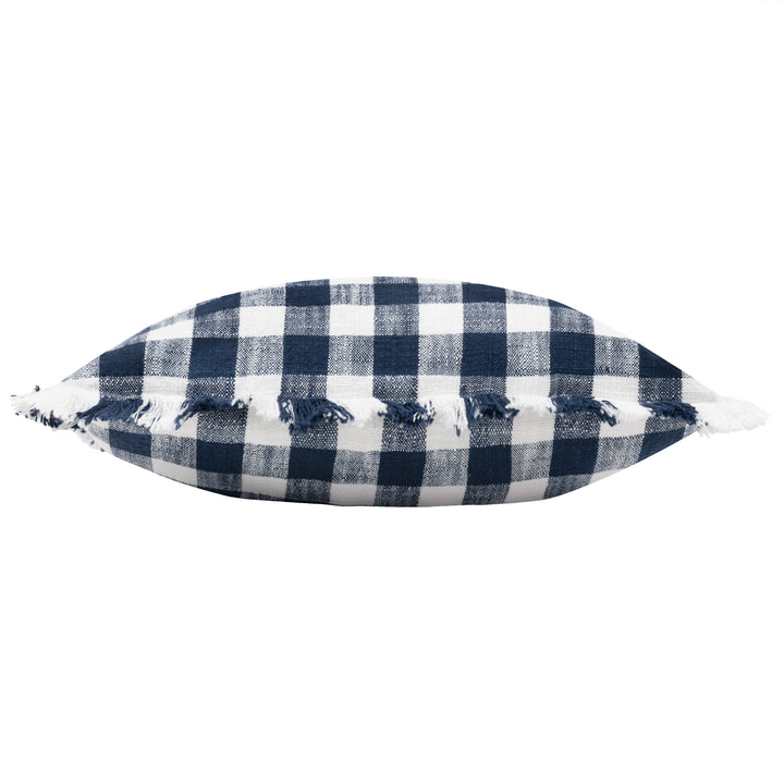 BARTON CHECK 45X45 CUSHION CASE NAVY