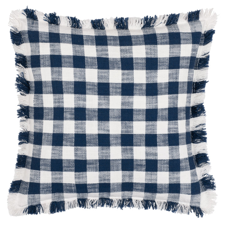 BARTON CHECK 45X45 CUSHION CASE NAVY