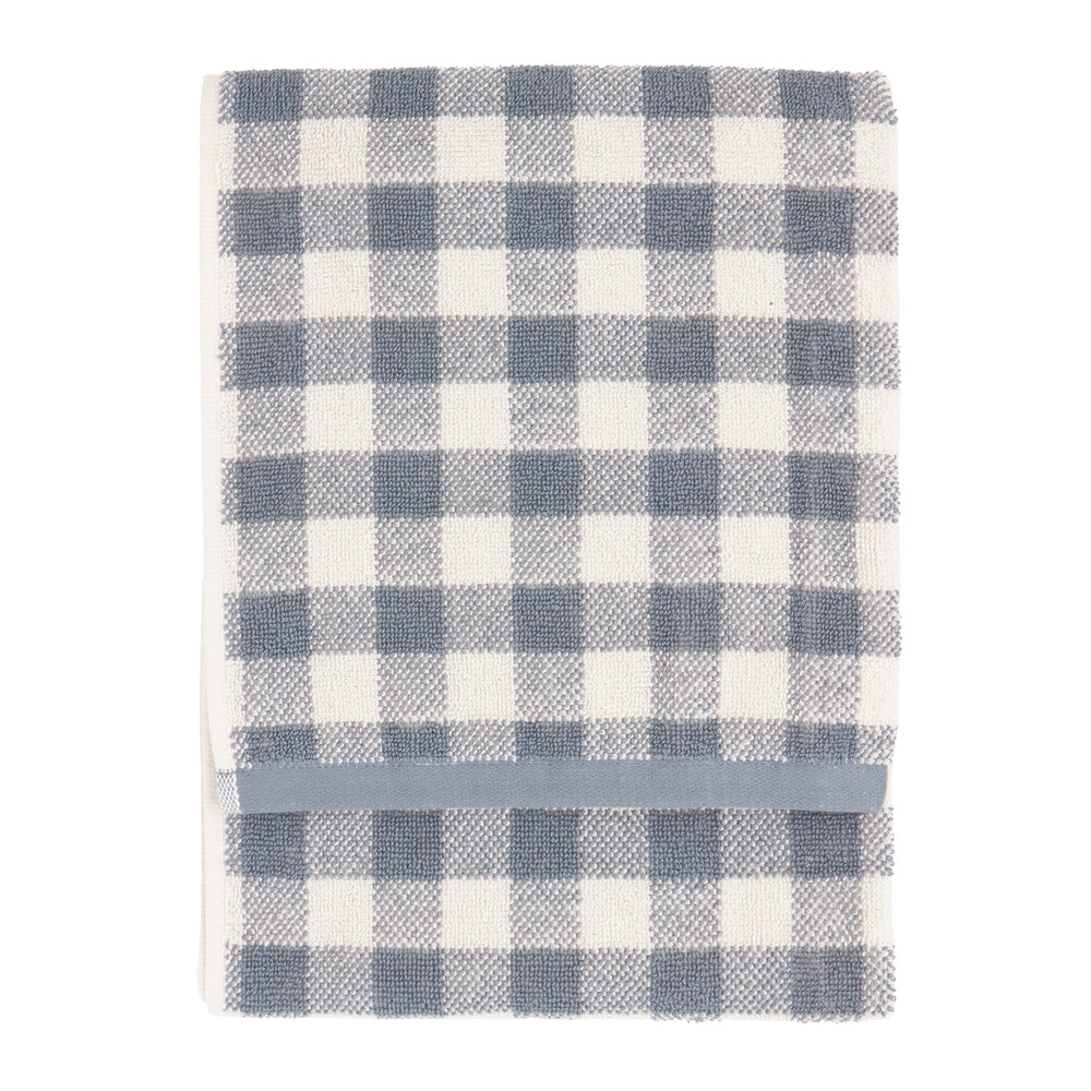 Barton Check 50x100cm Hand Towel Towel Denim Blue - image 2