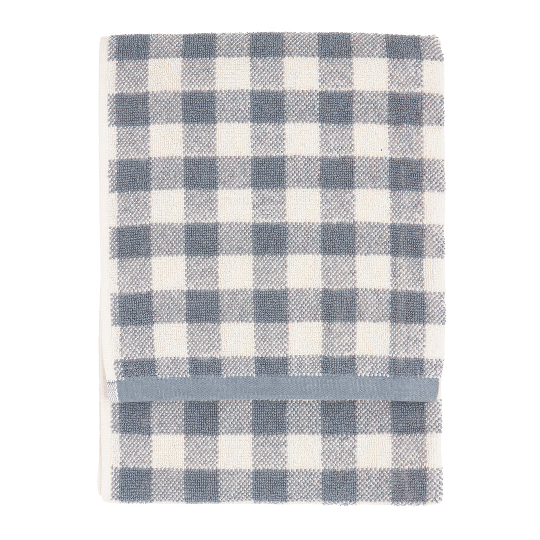 Barton Check 50x100cm Hand Towel Towel Denim Blue - image 2