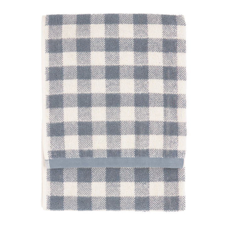Barton Check 50x100cm Hand Towel Towel Denim Blue - image 2