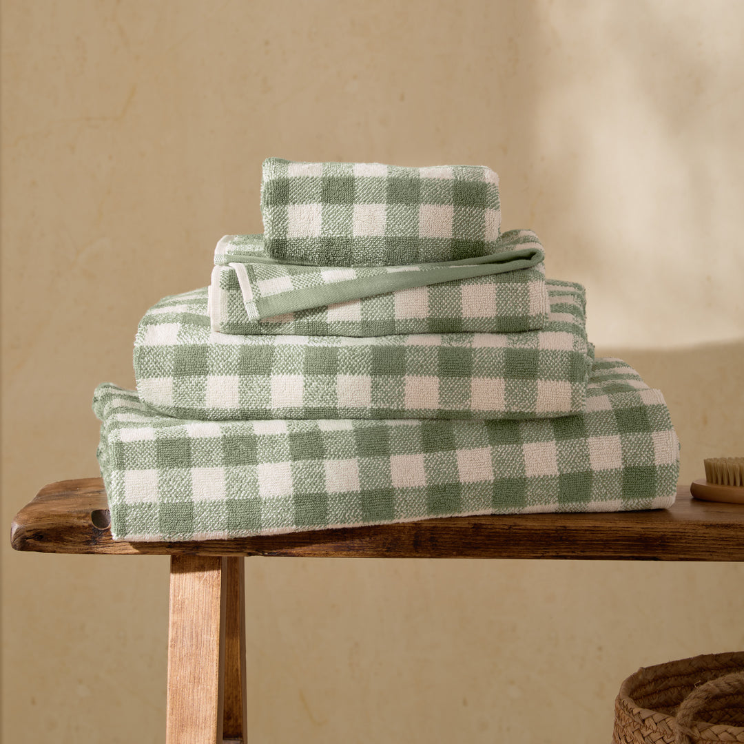 Barton Check 50x100cm Hand Towel Towel Forest
