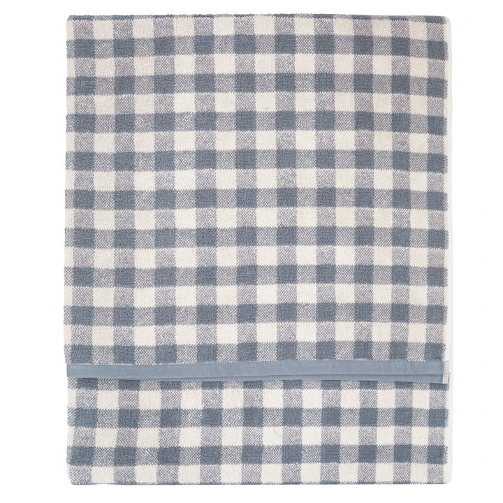 Barton Check 100x150cm Bath Sheet Towel Denim Blue - image 2