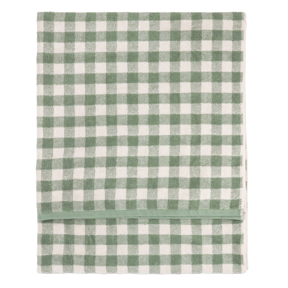 Barton Check 100x150cm Bath Sheet Towel Forest - image 2