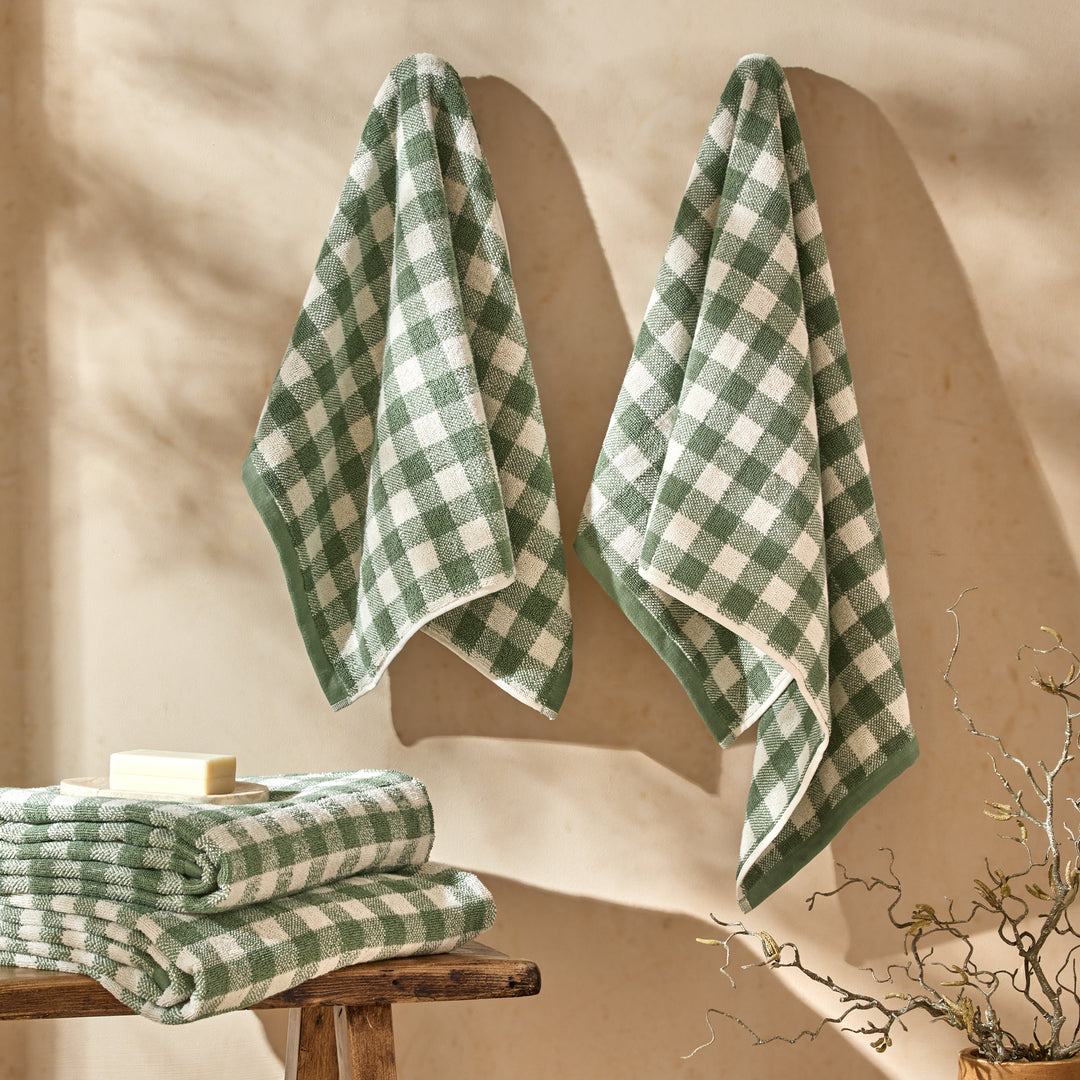 Barton Check 100x150cm Bath Sheet Towel Forest - image 4