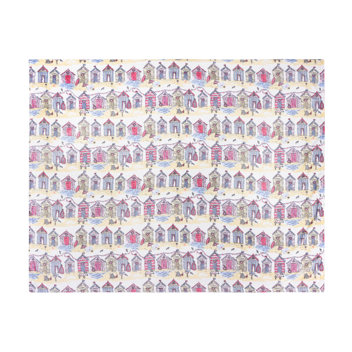 Beach Huts 130x150 Fleece Throw Multi - image 3