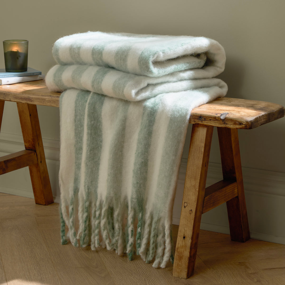 Beechwood 140x180 Throw Moorland Green