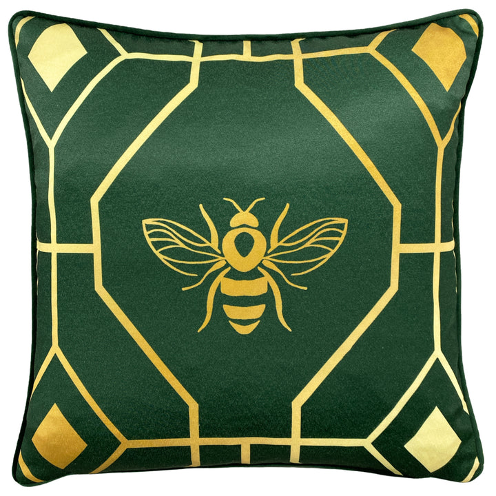 BEE DECO 43X43 CUSHION CASE EMERALD