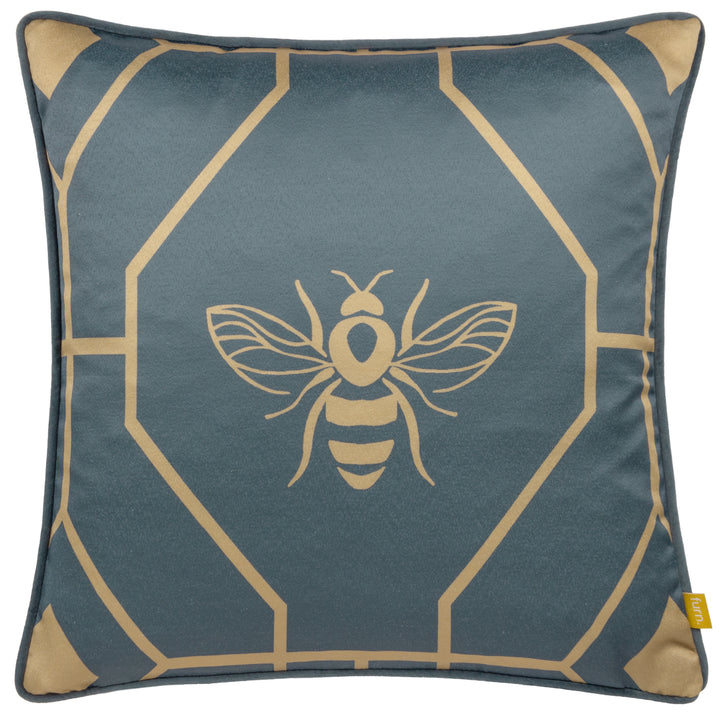 BEE DECO 43X43 CUSHION CASE FRENCH BLUE