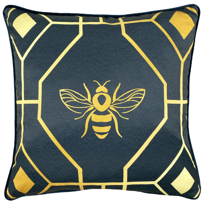 BEE DECO 43X43 CUSHION CASE NAVY