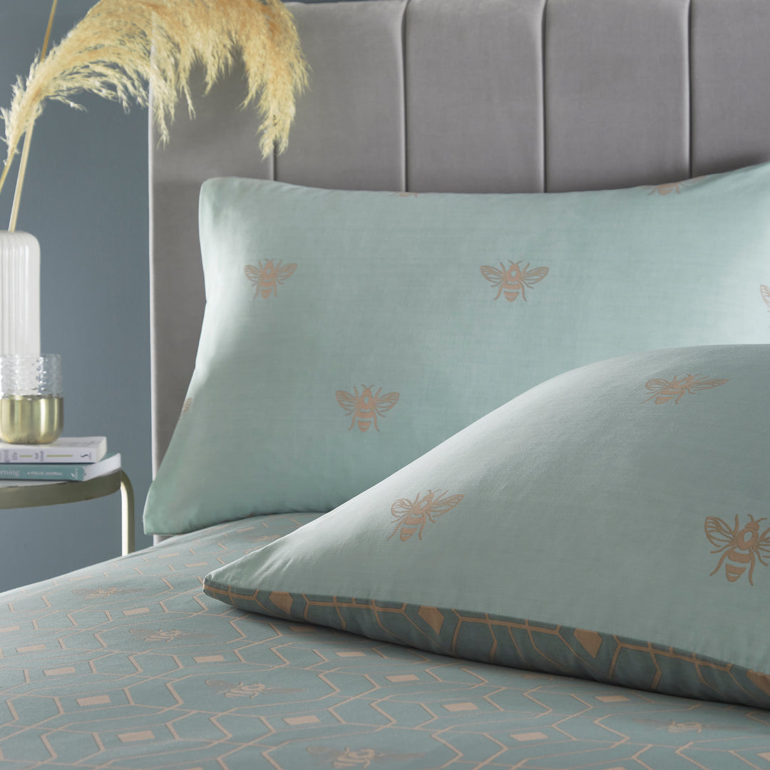 Bee Deco Single Duvet Set Eau De Nil - image 2