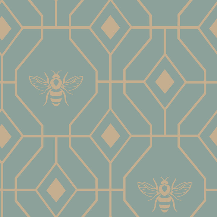 Bee Deco King Size Duvet Set Eau De Nil - image 4