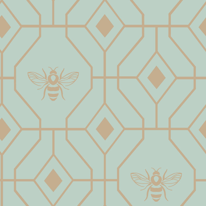 Bee Deco King Size Duvet Set Eau De Nil - image 5