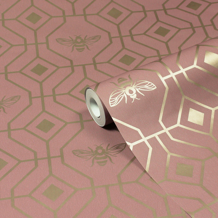 BEE DECO WALLPAPER BLUSH