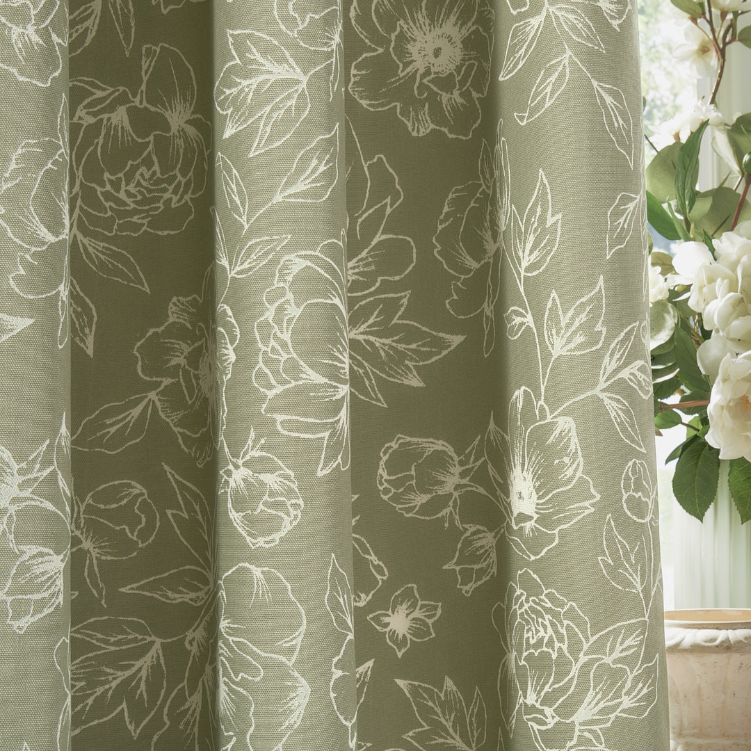 BELLA 168X137 PENCIL PLEAT CURTAINS SAGE