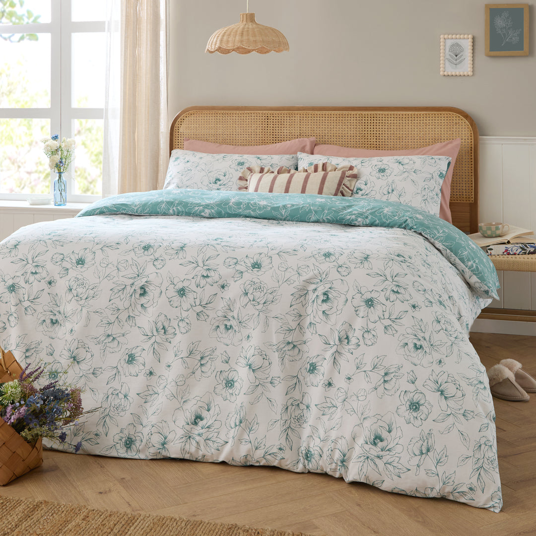 Bella Single Duvet Set Blue
