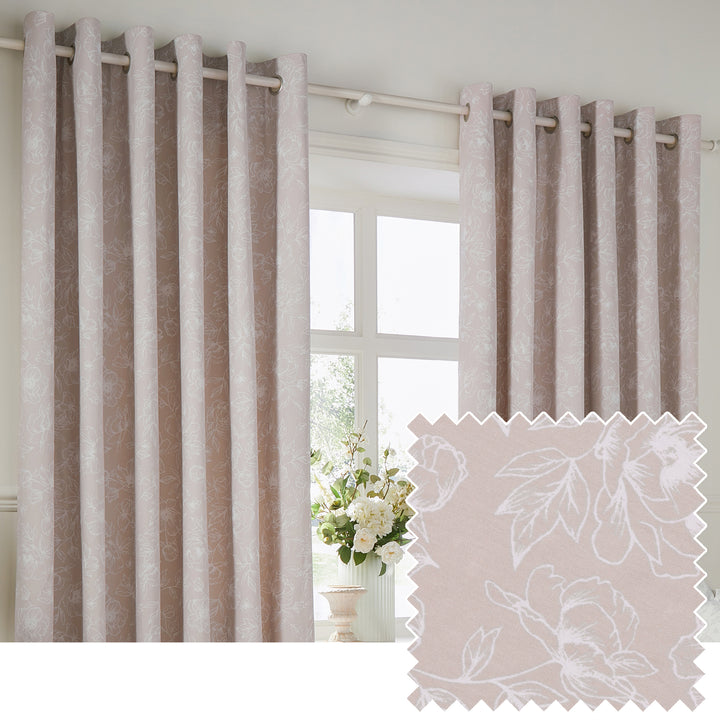 Bella 229x229 Eyelet Curtains Natural