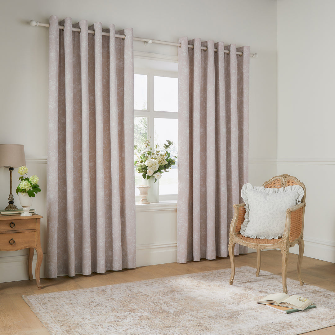 Bella 168x183 Eyelet Curtains Natural - image 2