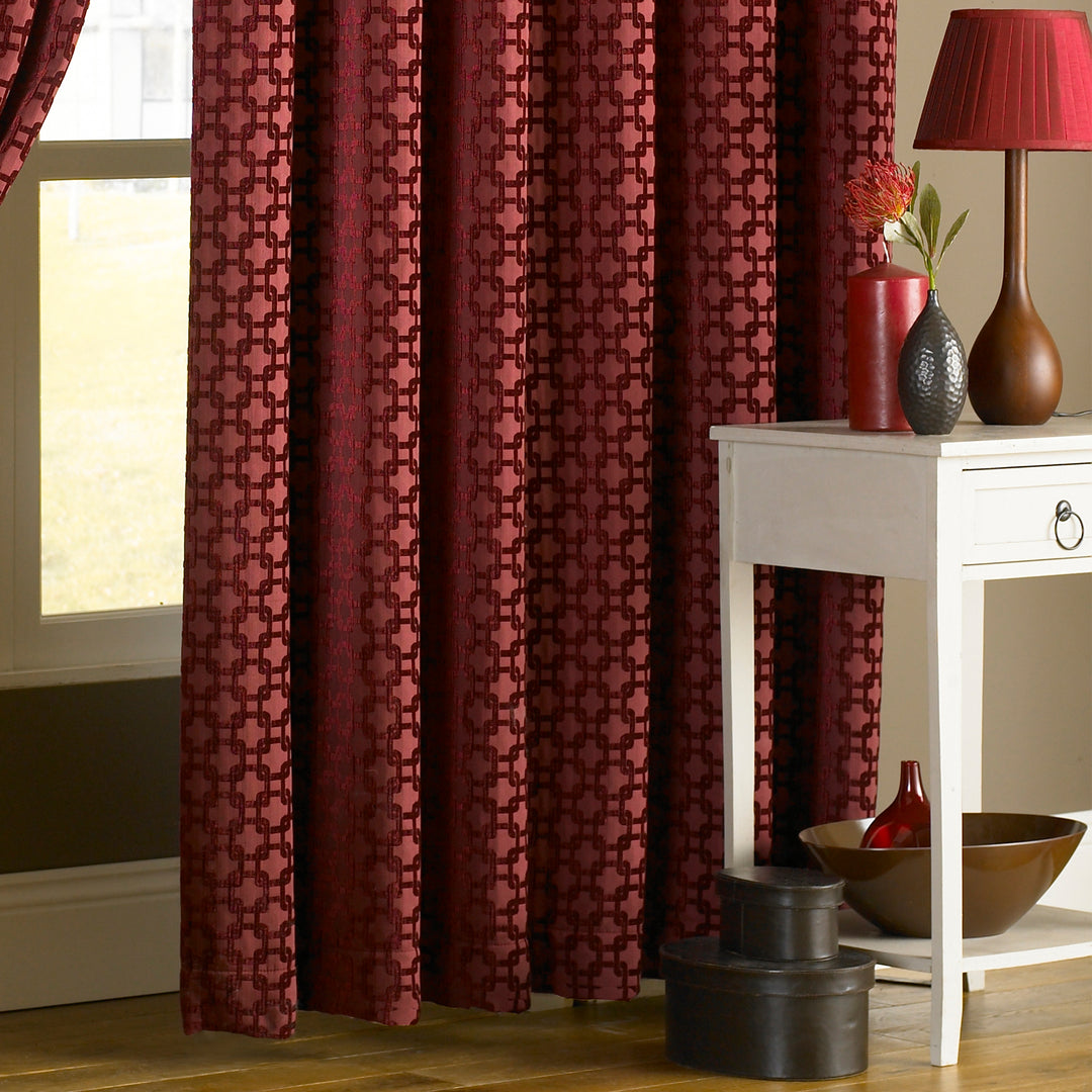 Belmont 229x229 Pencil Pleat Curtains Claret - image 3