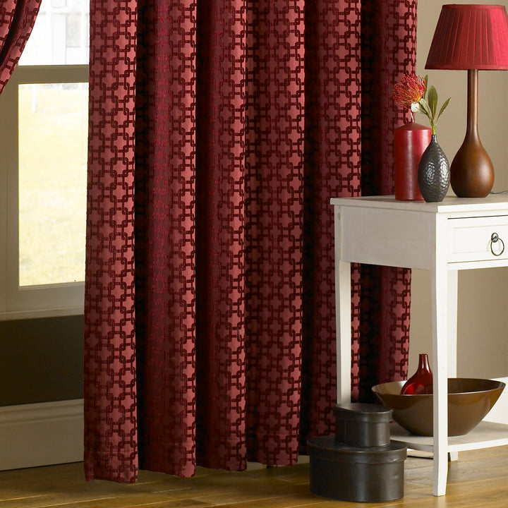 Belmont 229x229 Pencil Pleat Curtains Claret - image 3